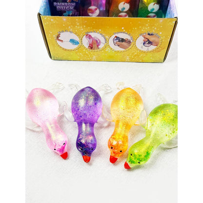 Rainbow Duck Maltose Squishy Toy