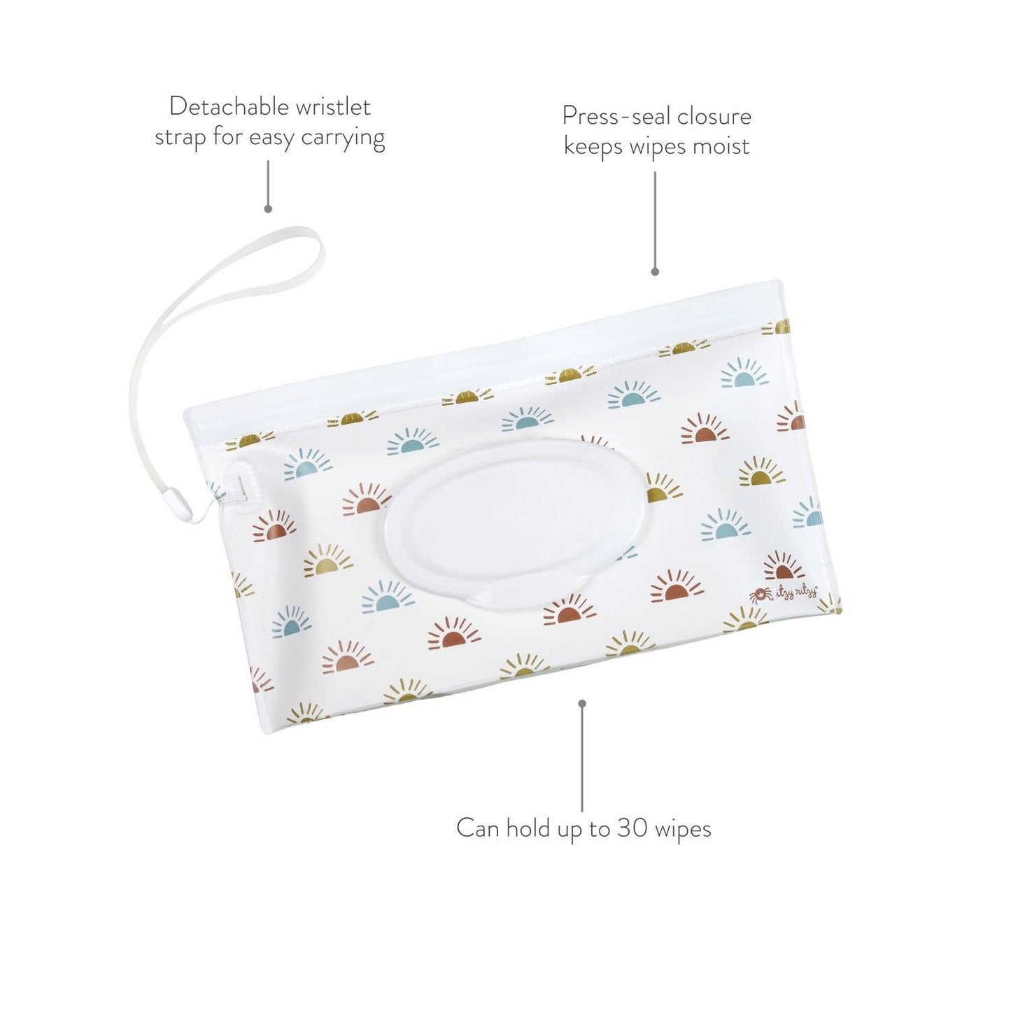Take & Travel™ Pouch Reusable Wipes Cases Lilac Dino