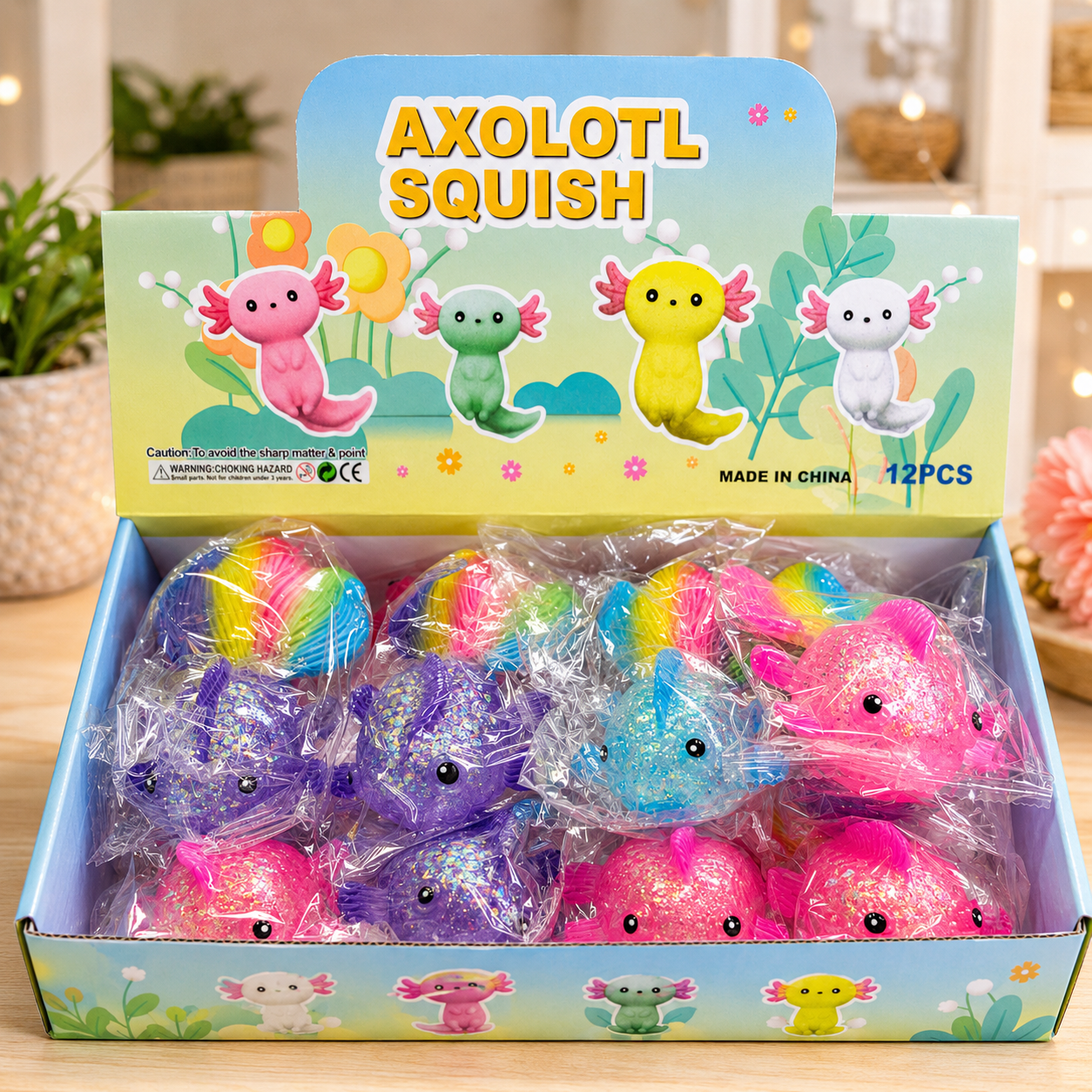 Maltose Glitter Goldfish Squishy, Stress Relief Fidget Toy