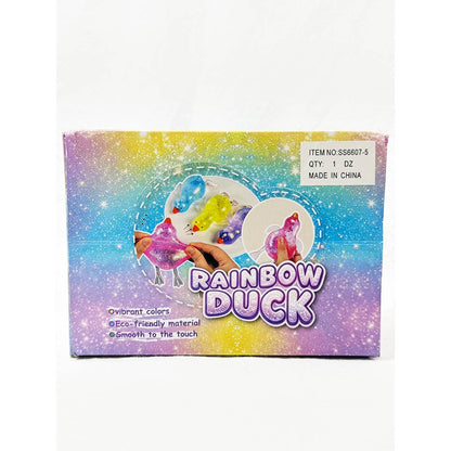 Rainbow Duck Maltose Squishy Toy