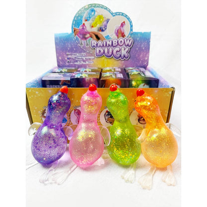 Rainbow Duck Maltose Squishy Toy