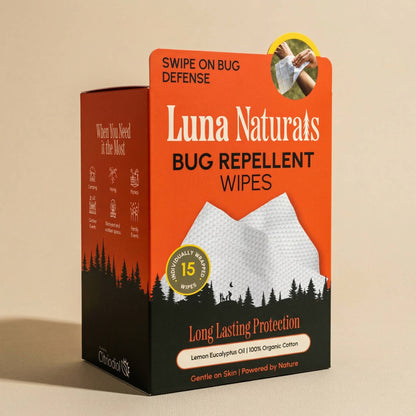 Natural Bug Repellent Wipes — Summer & Outdoor | 15ct
