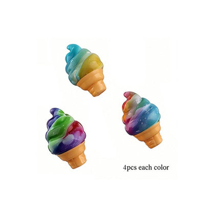 Rainbow Ice Cream Cone Squeeze Squishy Stress Relief Toy