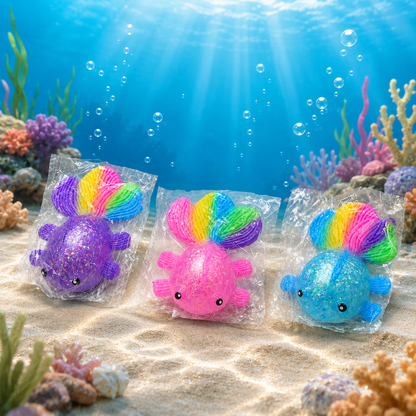 Maltose Glitter Goldfish Squishy, Stress Relief Fidget Toy