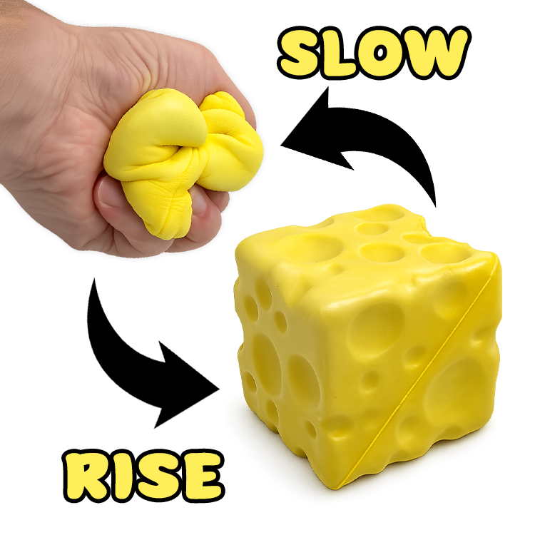 Fun Doh Slow Rise Cheese Squishies | Viral Sensory Display