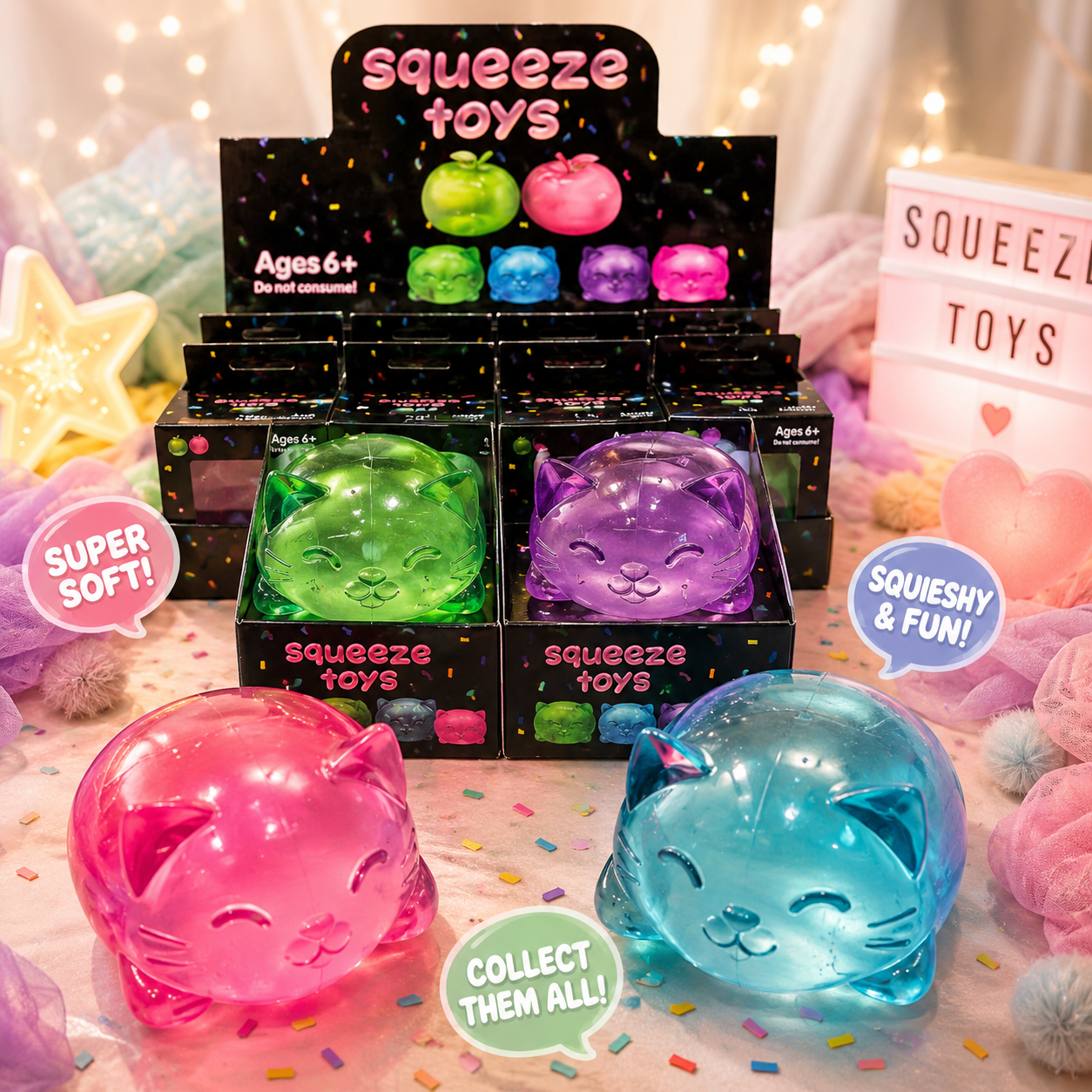 Maltose Cat Dough Squishy Fidget Toy Stress Relief