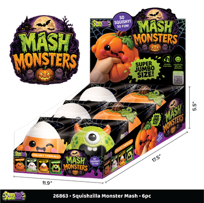 Fun Doh JUMBO Mash Monsters Squishy Fidget Toy - 6/Display