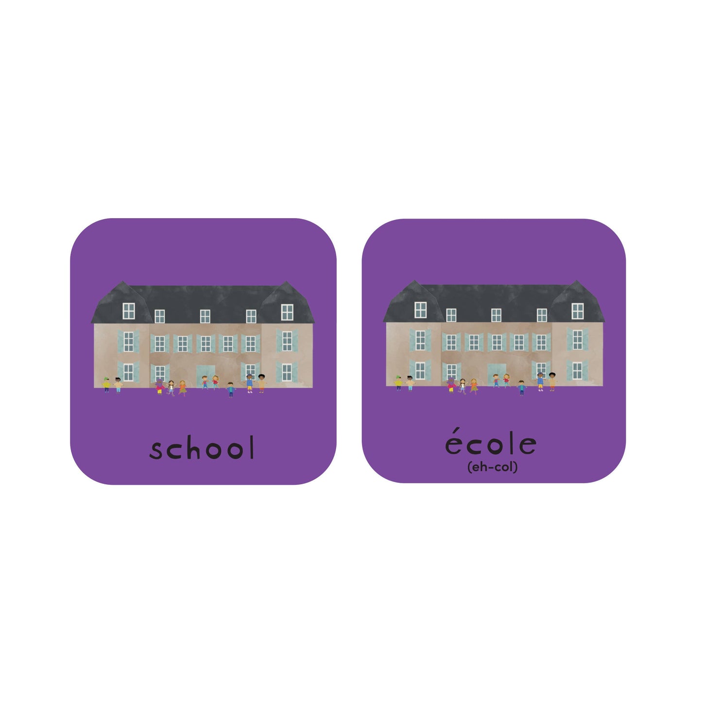 Minilingo Bilingual French/English Flashcards for Kids
