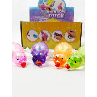 Rainbow Duck Maltose Squishy Toy