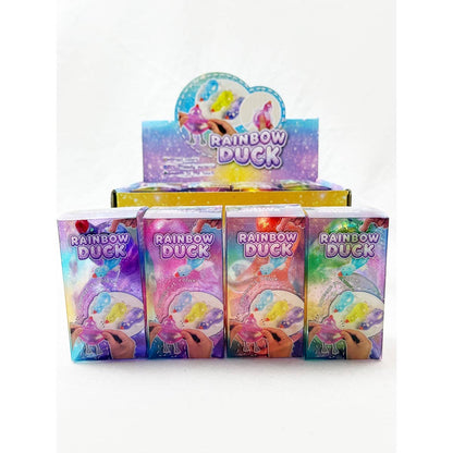 Rainbow Duck Maltose Squishy Toy