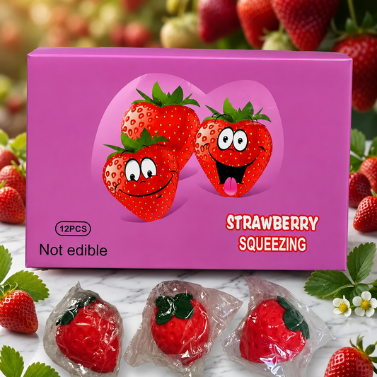 Strawberry Squishy Fidget Toy for Stress Relief