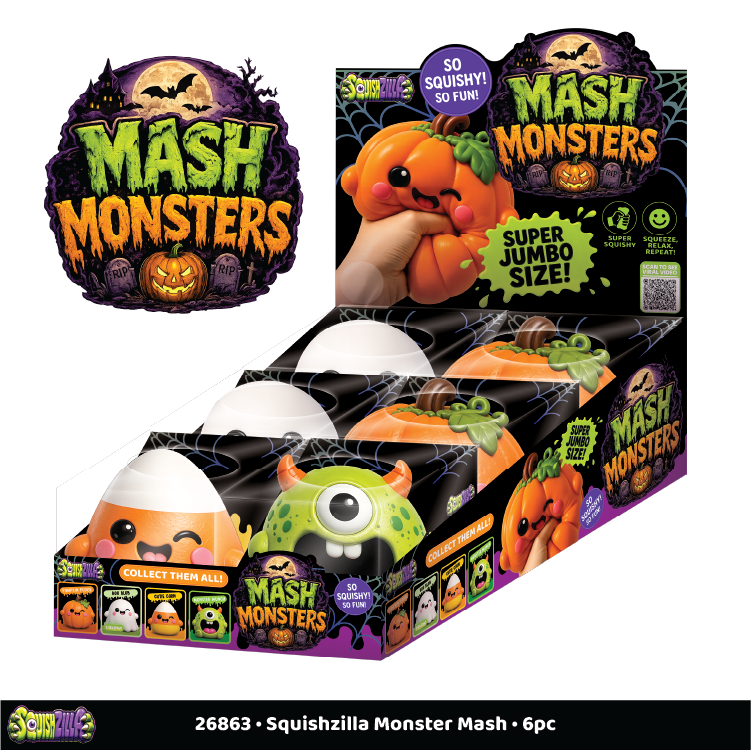 Fun Doh JUMBO Mash Monsters Squishy Fidget Toy - 6/Display