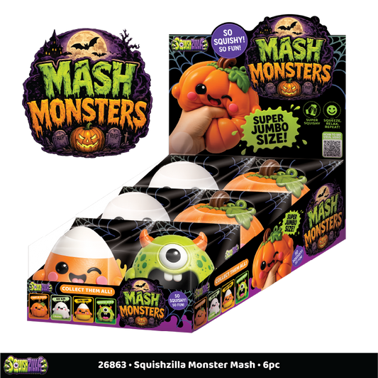Fun Doh JUMBO Mash Monsters Squishy Fidget Toy - 6/Display